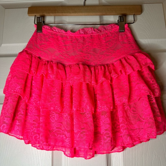 2 Piece Lace Mini Skirt Sheer Mesh Tube Top🫦 - Picture 4 of 8